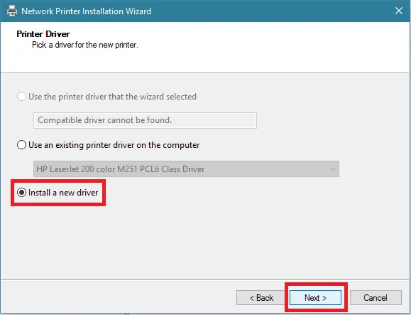 Install a new driver