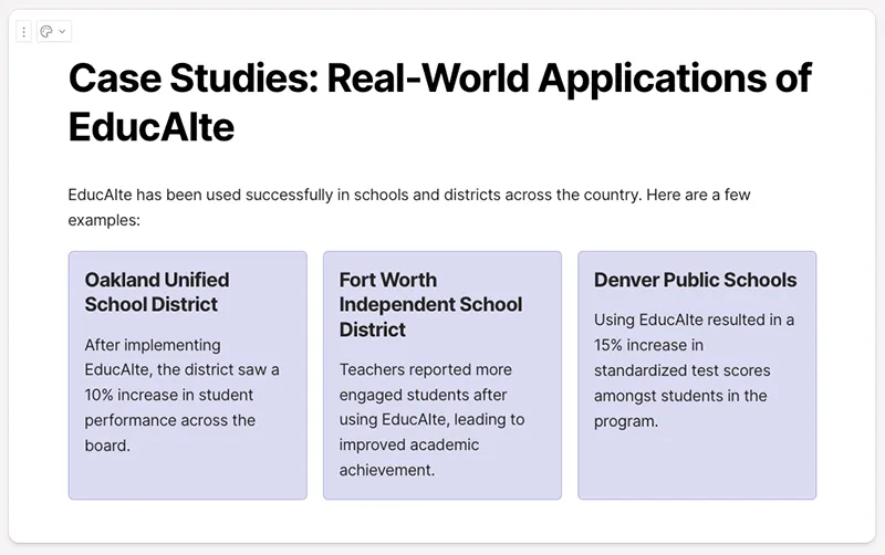 با وجود قالب غیر کلاسیک Gamma، خروجی تولید شده توسط هوش مصنوعی نسبتاً شبیه آن چیزی است که در یک ارائه سنتی و کلاسیک انتظار دارید.