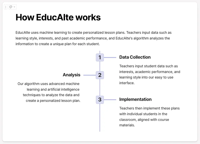 Gamma قالب های خروجی متنوعی بسته به محتوای هر اسلاید ارائه می دهد