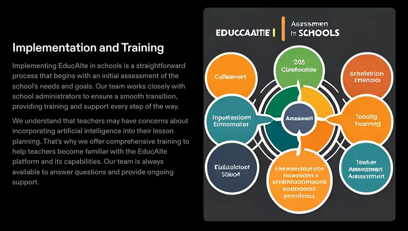 تمرکز Tome بر روایت سازی در ساختار ارائه مشهود است، که شامل صفحاتی با پس زمینه تیره و تصاویر رنگی می باشد.