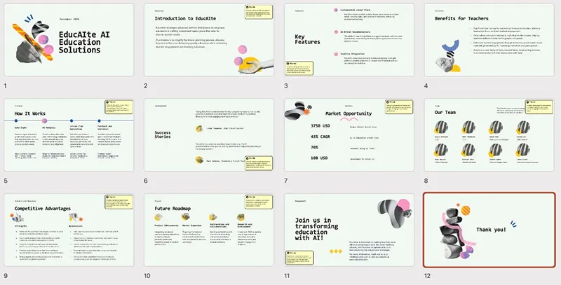 I به طور پیش فرض از صدها نوع اسلاید پشتیبانی می کند، بنابراین تنوع خوبی در چیدمان اسلایدها وجود دارد